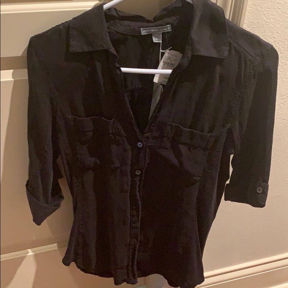 James Perse 3/4 length button down NWT
